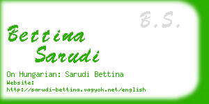 bettina sarudi business card